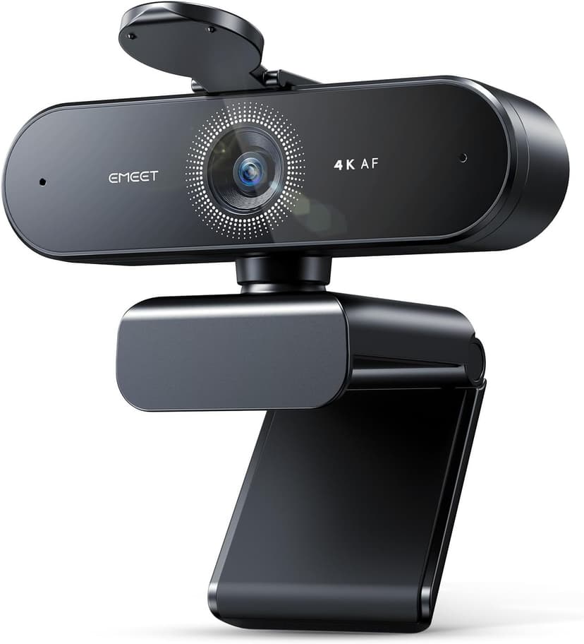 EMEET NOVA 4K Webcam for PC - Ultra 4K HD, PDAF Autofocus, Dual Omnidirectional Mics, 73° FOV, Auto Light Correction, USB-A, Privacy Cover, Ideal for High-End Business Meetings&Live Streamin